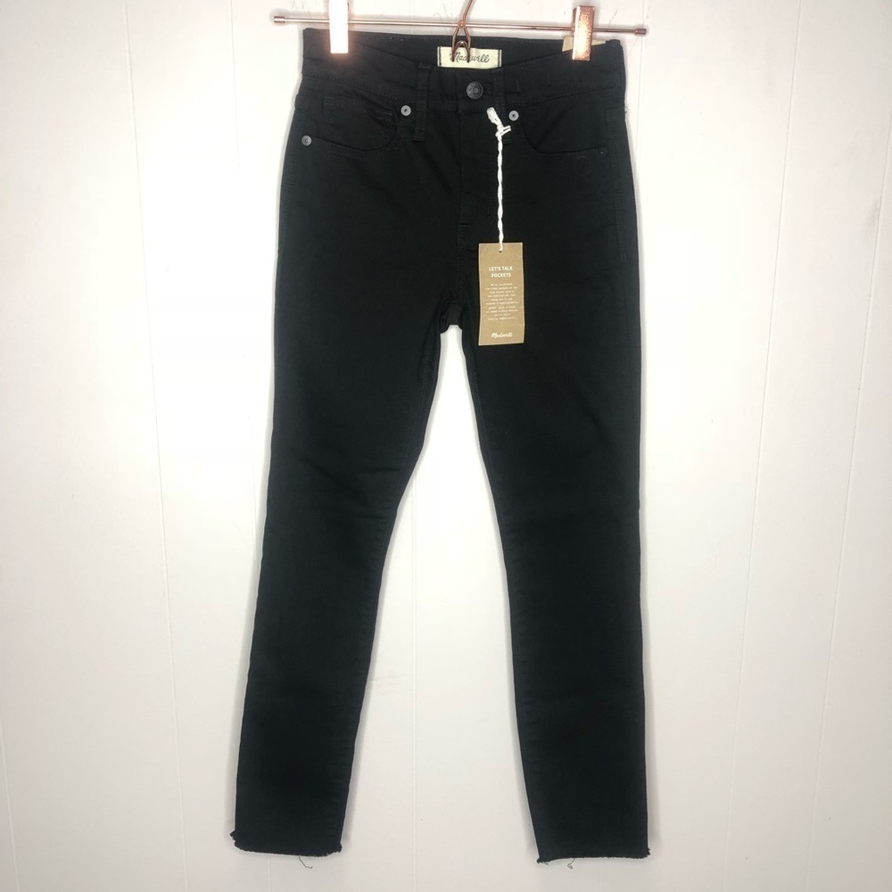 NWT Madewell 9” High-Rise Skinny Crop Black